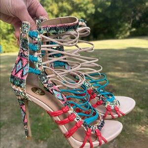 Colorful Multistrap Heels | Greek Designer Style
